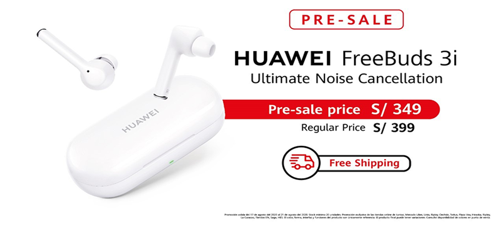 Los nuevos audífonos HUAWEI FreeBuds 3i traen una atractiva promoción